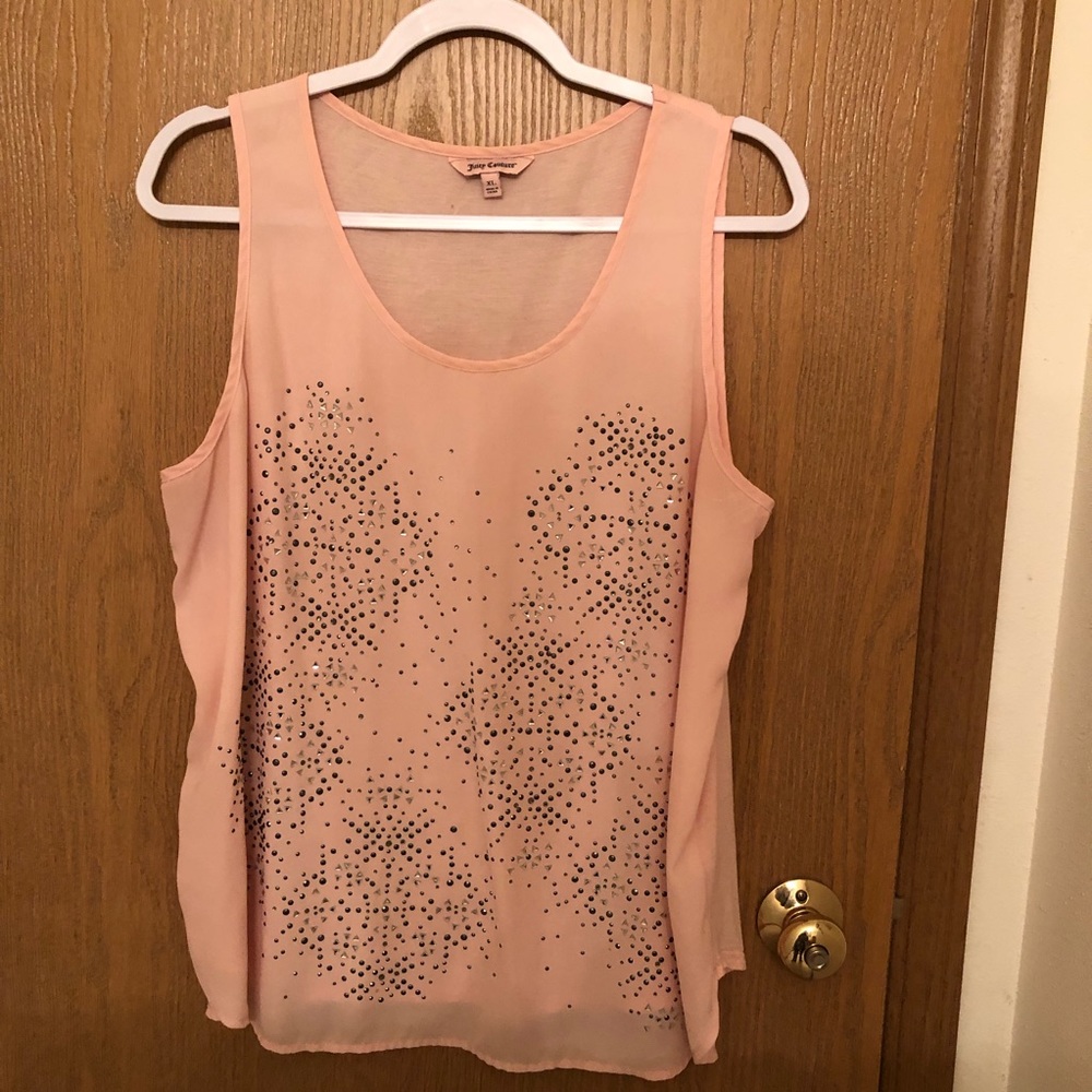 Juicy Couture tank top with beautiful sequins size XL